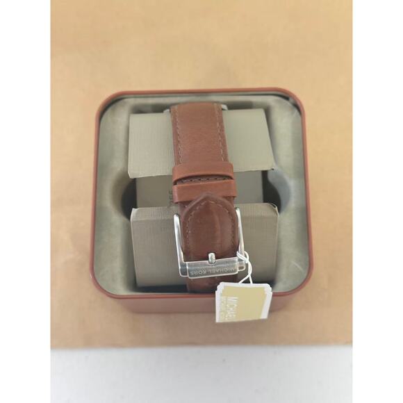 Michael Kors MK8859 Layton Brown Leather Men's Watch - Picture 2 of 5